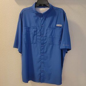 Columbia XXL Blue Fishing/Casual Shirt